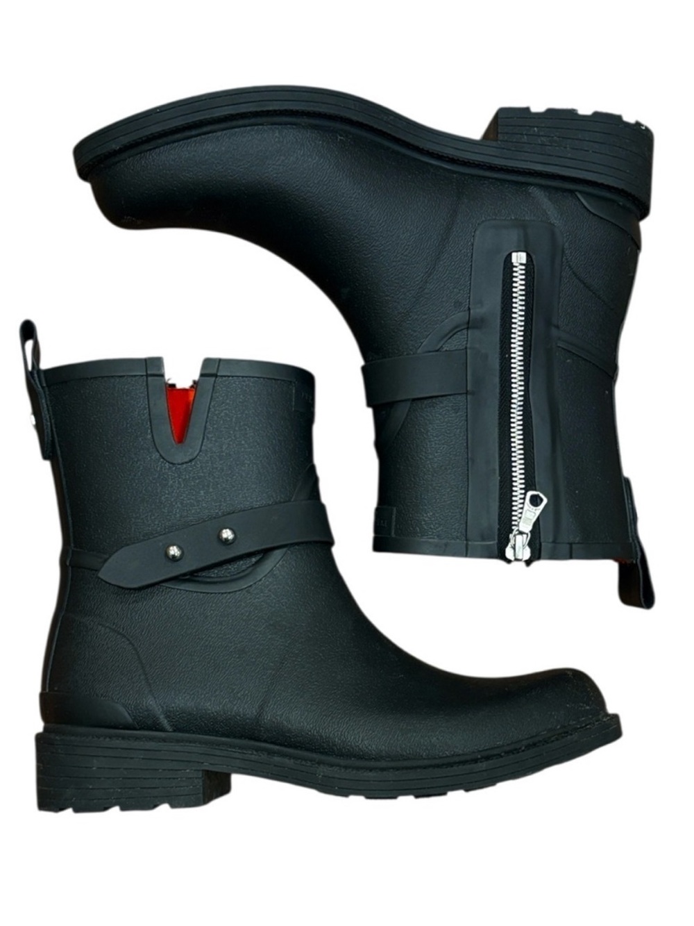 Rag & Bone Rubber Moto Ankle Rain Boots Women's EU 37 / US 7 Waterproof EUC